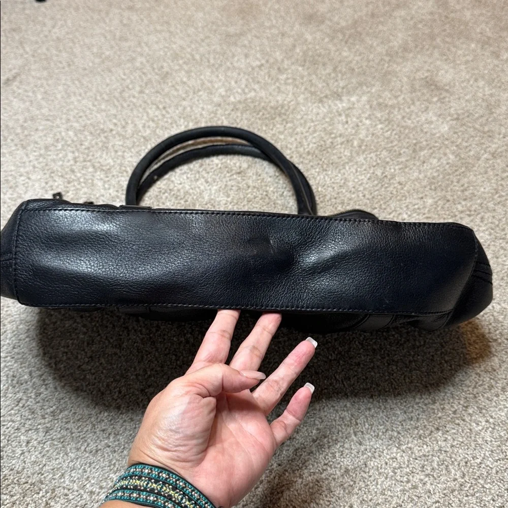 Kate Spade Berkshire Road Teegan Black Pebbled Leather Satchel Tote Bag